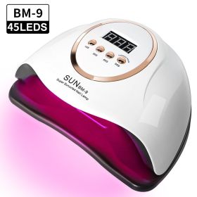UV LED Nail Lamp, Professional Nail Dryer Gel Polish Light With 45 Beads, UV Nail Light With 4 Timer Settings, Nail Polish Curing Gel LED Dryer W (Option: BM9)