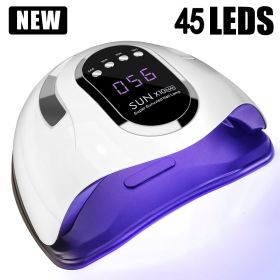UV LED Nail Lamp, Nail Dryer For Gel Polish With 45Pcs Lamp Beads And Automatic Sensor 4 Timer Setting Professional Nail Art Tools (Option: X10)